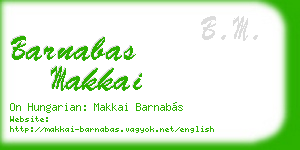 barnabas makkai business card