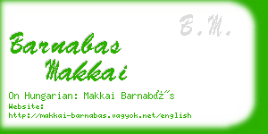 barnabas makkai business card